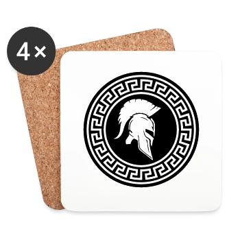 Spartan 01 - Dessous de verre (lot de 4) - blanc - Devant