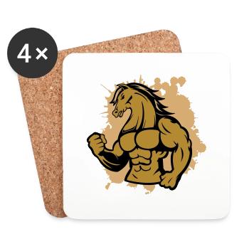 strong horse - Untersetzer (4er-Set) - Weiß - Vorne