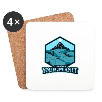 Fight for your Planet - Untersetzer (4er-Set) - Weiß - Vorne