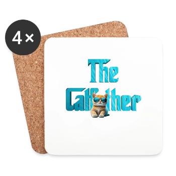The catfather - Coasters (set of 4) - white - Front