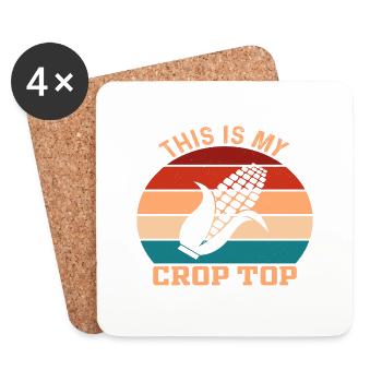 This is my Crop Top - Coasters (set of 4) - white - Front