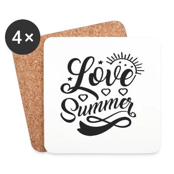 Love Summer - Coasters (set of 4) - white - Front