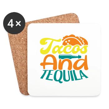 Tacos And Tequila - Untersetzer (4er-Set) - Weiß - Vorne