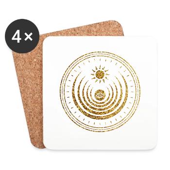 Kosmische Seele - Untersetzer (4er-Set) - Weiß - Vorne