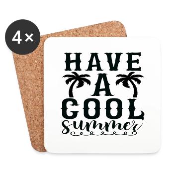 Have a cool Summer - Untersetzer (4er-Set) - Weiß - Vorne