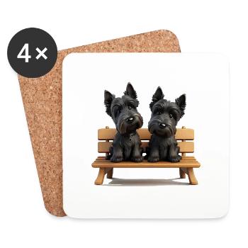 Scottish Terrier Gift - Coasters (set of 4) - white - Front