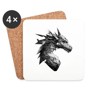 DRAGON - Untersetzer (4er-Set) - Weiß - Vorne