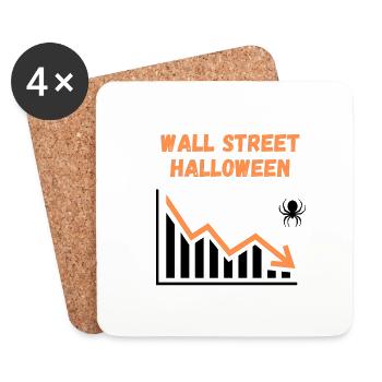 Wall Street Halloween - Untersetzer (4er-Set) - Weiß - Vorne