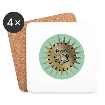 TigerSun Logo - Untersetzer (4er-Set) - Weiß - Vorne