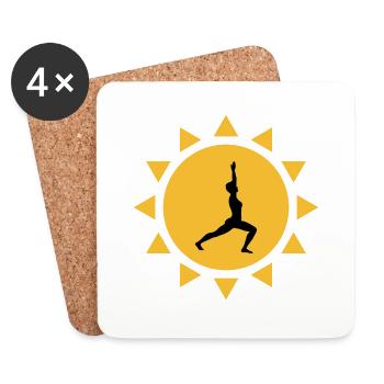 Yoga - Untersetzer (4er-Set) - Weiß - Vorne