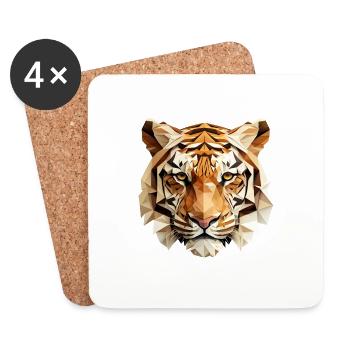 Tiger - Coasters (set of 4) - white - Front