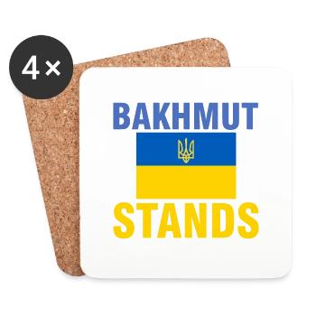 Bakhmut, Ukraine - Ukrainian - Bakhmut Satnds - Dessous de verre (lot de 4) - blanc - Devant