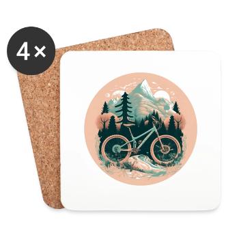 Explore the World in Pastel Colors - Coasters (set of 4) - white - Front