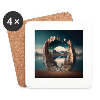 Landscape of the World n°6 - Coasters (set of 4) - white - Front