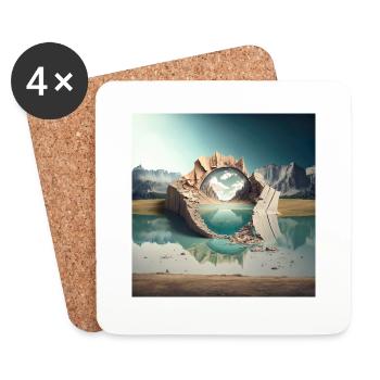 Landscape of the World n°5 - Coasters (set of 4) - white - Front