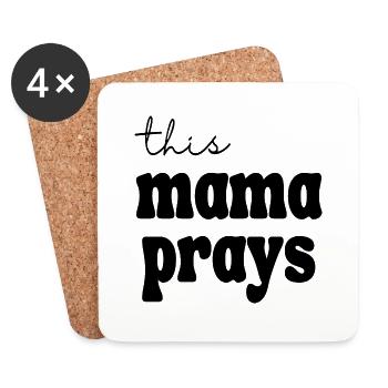 this Mama prays - Coasters (set of 4) - white - Front