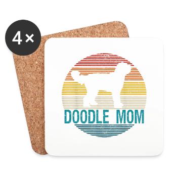 Doodle Mom - Coasters (set of 4) - white - Front
