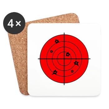 Crosshair shot - Coasters (set of 4) - white - Front