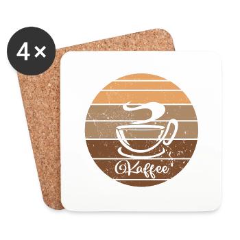 Kaffee Design, ich brauche Kaffee - Untersetzer (4er-Set) - Weiß - Vorne