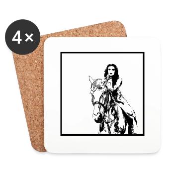 Lady Godiva - Coasters (set of 4) - white - Front
