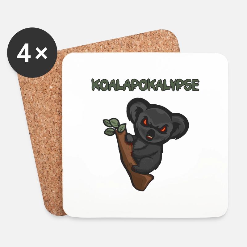 Koalapokalypse - Untersetzer (4er-Set) - Weiß