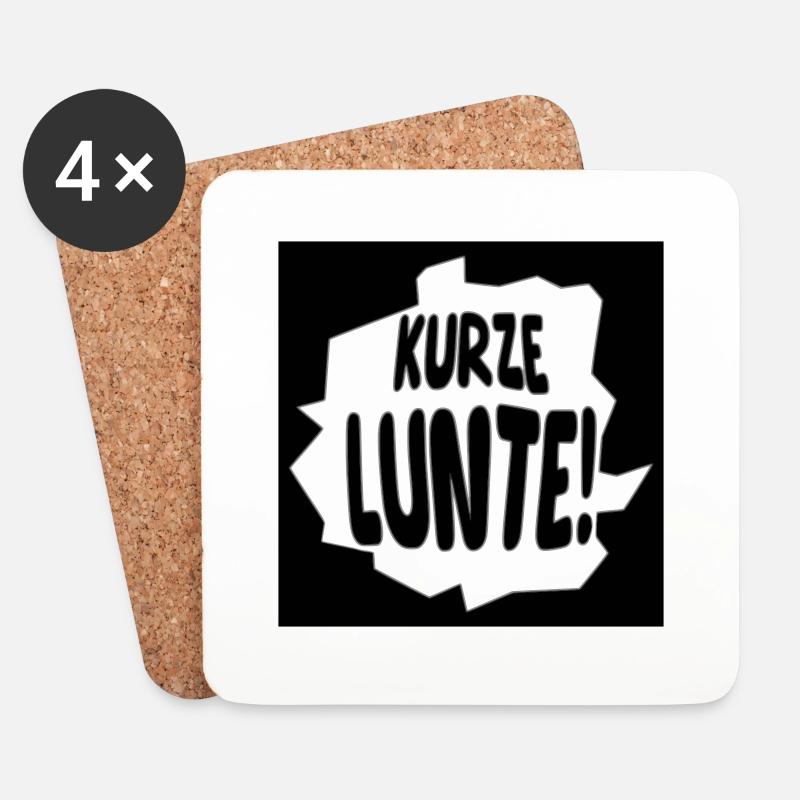 kurze lunte - Untersetzer (4er-Set) - Weiß