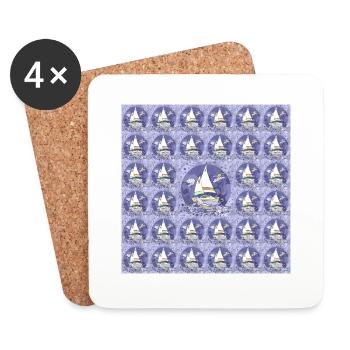 Sailboat - Coasters (set of 4) - white - Front