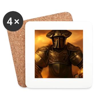 Guerriers de l’élément feu - Dessous de verre (lot de 4) - blanc - Devant