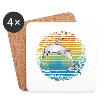 Dolphin - Coasters (set of 4) - white - Front