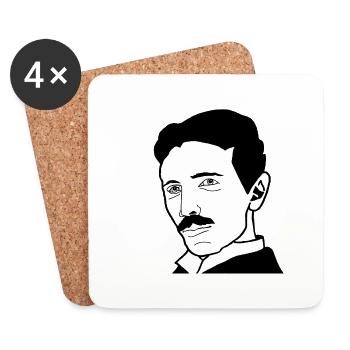 Nikola Energy Frequency Vibration Design - Coasters (set of 4) - white - Front