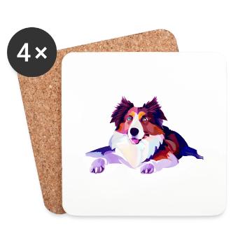 German Shepherd Dog Love Dogs Dog Owner Dog - Coasters (set of 4) - white - Front