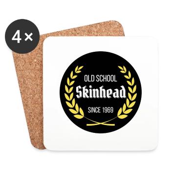 Old Union skinhead since 1969 - Coasters (set of 4) - white - Front