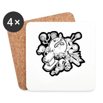 Celestial - Coasters (set of 4) - white - Front