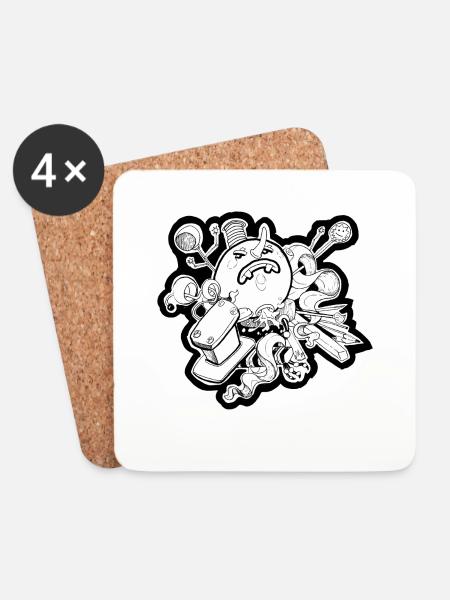 Celestial - Coasters (set of 4) - white