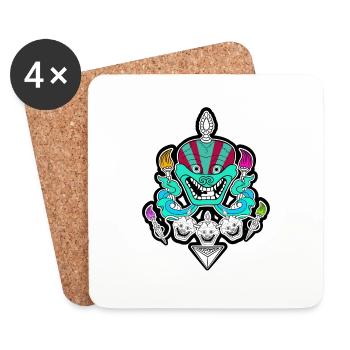 Skull dance - Coasters (set of 4) - white - Front