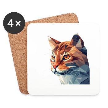 CAT - Untersetzer (4er-Set) - Weiß - Vorne