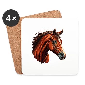 HORSE - Untersetzer (4er-Set) - Weiß - Vorne