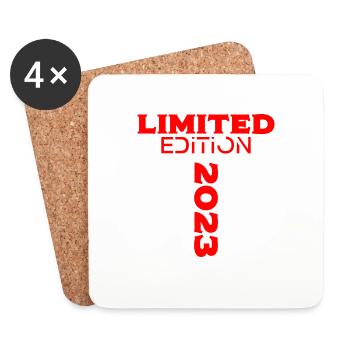 Limited Edition 2023 rot - Untersetzer (4er-Set) - Weiß - Vorne