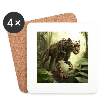 Panther - Coasters (set of 4) - white - Front