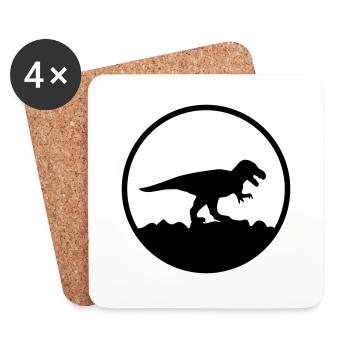 T rex - Coasters (set of 4) - white - Front