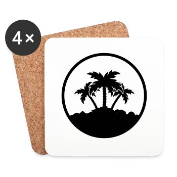 Palm Design - Coasters (set of 4) - white - Front