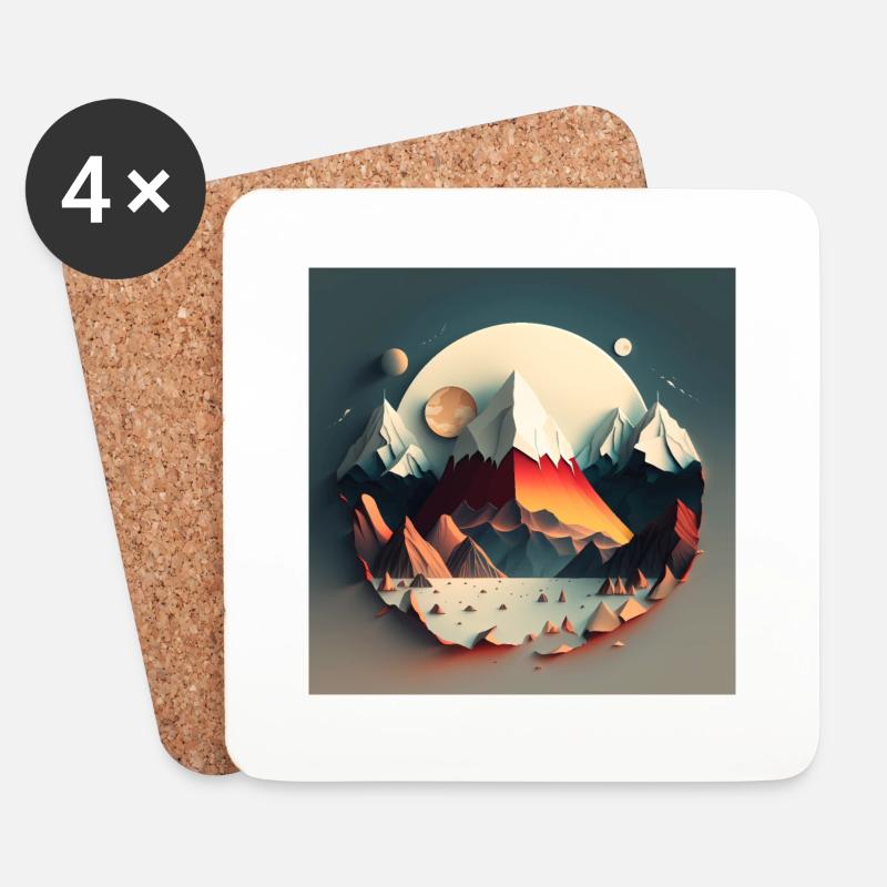 SURREAL - Coasters (set of 4) - white