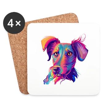 Chiens Terrier Propriétaire de chien Labrador Propriétaire de chien - Dessous de verre (lot de 4) - blanc - Devant