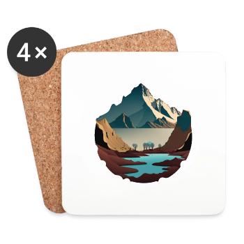 SURREAL - Coasters (set of 4) - white - Front