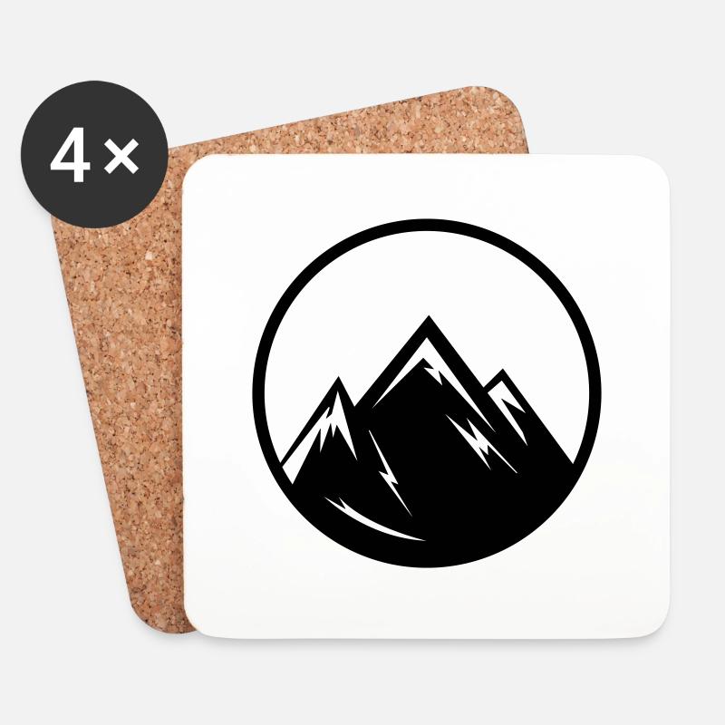 mountains - Untersetzer (4er-Set) - Weiß