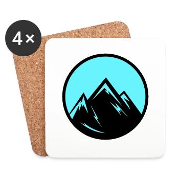 mountains - Untersetzer (4er-Set) - Weiß - Vorne
