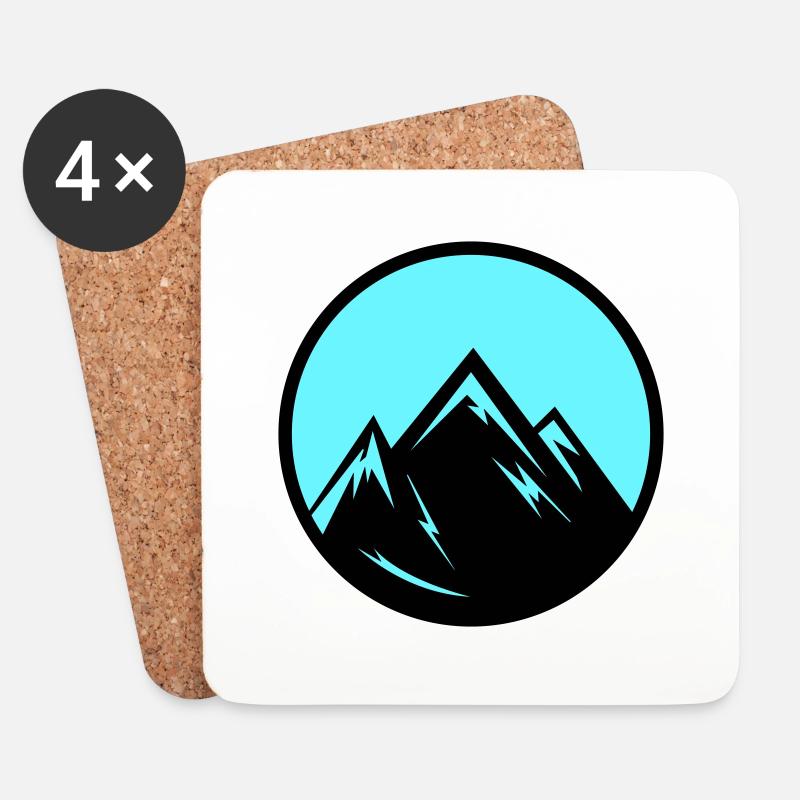 mountains - Untersetzer (4er-Set) - Weiß