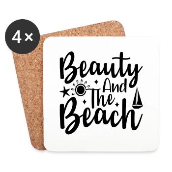 Beauty And The Beach - Untersetzer (4er-Set) - Weiß - Vorne