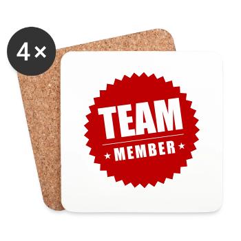 Team Members - Coasters (set of 4) - white - Front