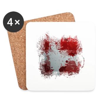 Denmark copenhagen danish scandinavia flag dansk - Coasters (set of 4) - white - Front